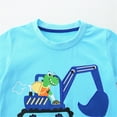 thumbnail image 5 of DAETIROS Little Boys Summer Outfit Sets-Casual Comfy Cotton Excavator Short Sleeve Shirt and Cute Drawstring Shorts Boys Summer Clothes Light Blue Size 7 Years, 5 of 6