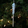 thumbnail image 2 of Northlight 7.5" Blue and White Glittered Spiral Twist Lollipop Christmas Ornament, 2 of 3