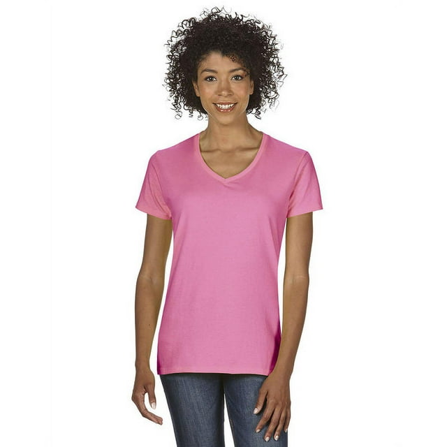 Gildan G500VL T-Shirt en Coton Épais à Col en V pour Femmes