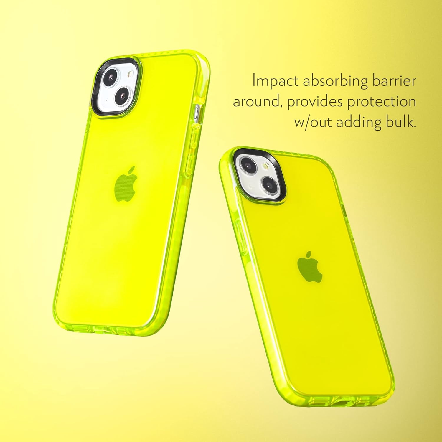 SteepLab iPhone 15 Plus Case (2023, 6.7" Screen) - Full Body 360° Impact Absorbing Protective Cover with Raised Bezel, MagSafe Compatibility, and Drop Protection - (Hi-Energy Neon Yellow)