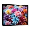 thumbnail image 2 of Designart "Chrysanthemums Vibrant composition II" Floral Floater Framed Wall Art Living Room, 2 of 7