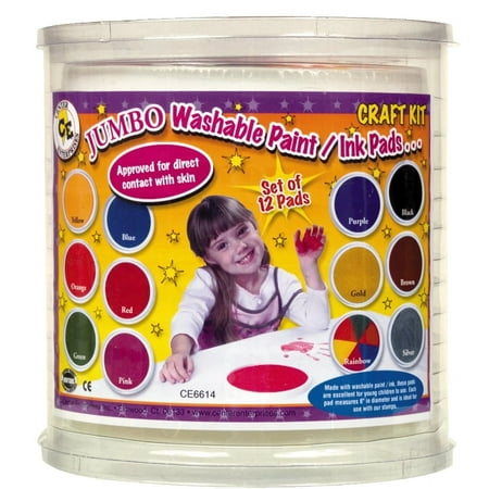 UPC: 0734653030014 | Ready2Learn Jumbo Circular Stamp Pads 6 Inches Assorted Colors Set of 12