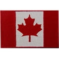 thumbnail image 1 of Parche bordado para planchar o coser con emblema nacional de la hoja de arce canadiense de la bandera de Canadá Rojo Verde, 1 of 4