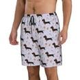 thumbnail image 2 of Kdxio Dachshund Dog Pattern Mens Casual Shorts - Drawstring Summer Beach Sports Shorts for Men, 2 of 9