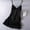 Black, variant on Blmnix Women Nightgown Chemises Sexy Nightgown with Built in Bra Nightgown Sleeveless Black V-Neck Above-the-Knee Moo Moo Nightgown
