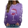 thumbnail image 1 of Womens Sweatshirt Oversized Sweatshirts Crewneck Long Sleeve Pullover, 1 of 4