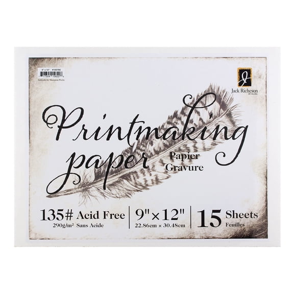 Richeson Printmaking Paper, 135# 9x12 inches, 15 Sheets (100766)