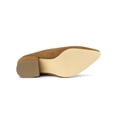 thumbnail image 5 of BLISSFUL STEP Women's Slides Block High Heels Slip on Pointed Toe Slide Mules Brown 5.5, 5 of 8