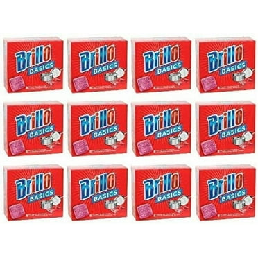 Brillo Basics Steel Wool Scrub Pads, 8-ct. Box - 12 Pack