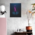 thumbnail image 3 of KLL Two Human Hands are Holds Ribbon Awareness Print Canvas Wall Art, Canvas Painting Prints Canvas Art Wall Decor Home Decoration for Living Room Bedroom Office, 3 of 6