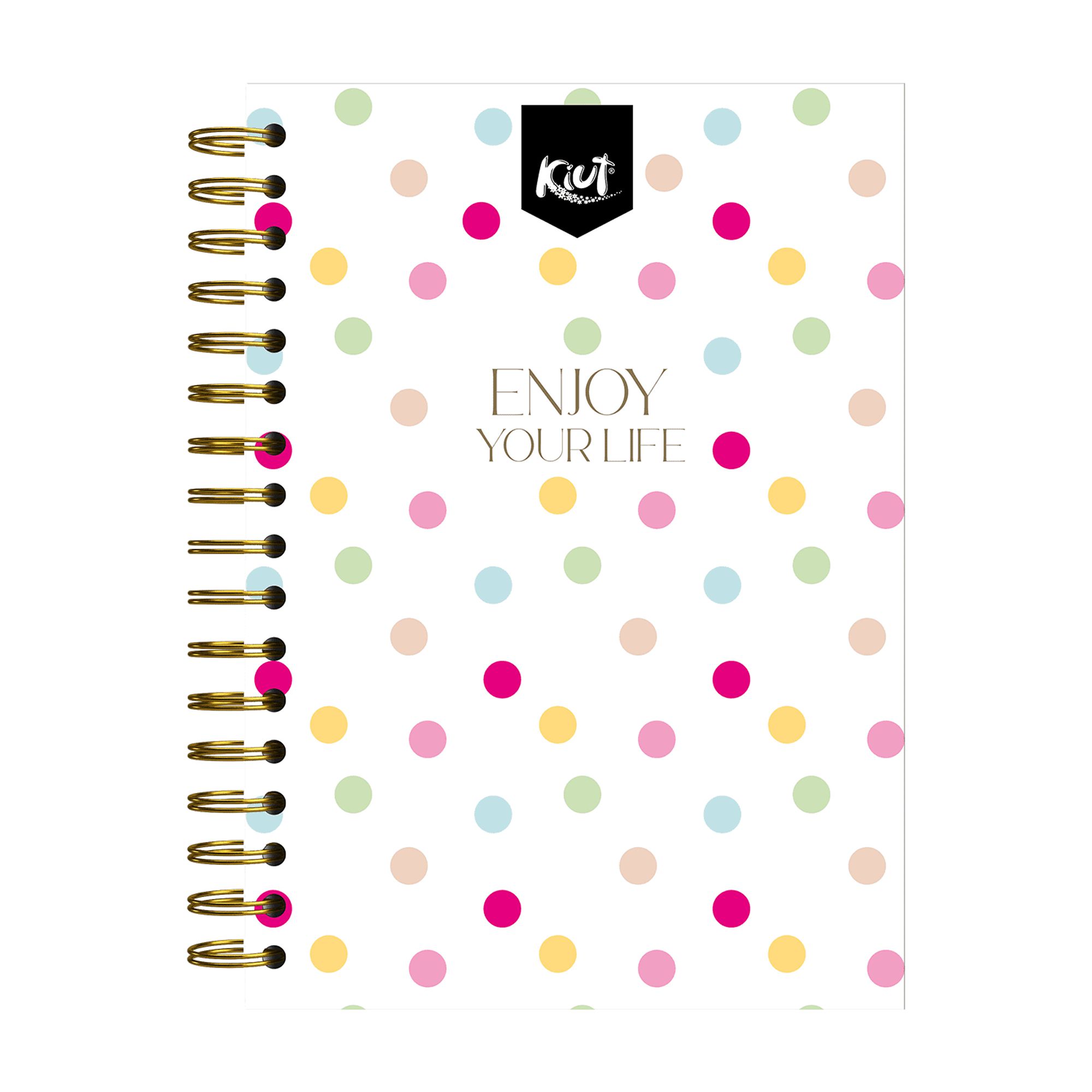 Norma Kiut Mid Wide Rule Spiral Notebook 6.6" x 9" Multicolor 180 Sheets