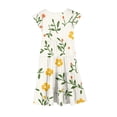 thumbnail image 3 of Girls Spring Easter Dress Long Midi Floral Print Dress Cute Flowy A-Line Dress for Youth Girls Size 4-15 Years, 3 of 5