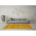 thumbnail image 3 of Ahgly Company Indoor Square Abstract Yellow Modern Area Rugs, 8' Square, 3 of 4