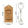 thumbnail image 3 of Efavormart 10 Pack Silver Plastic Paris Eiffel Tower Keychain Party Favor, Wedding Bridal Shower Souvenirs With Thank You Tag - 4", 3 of 6