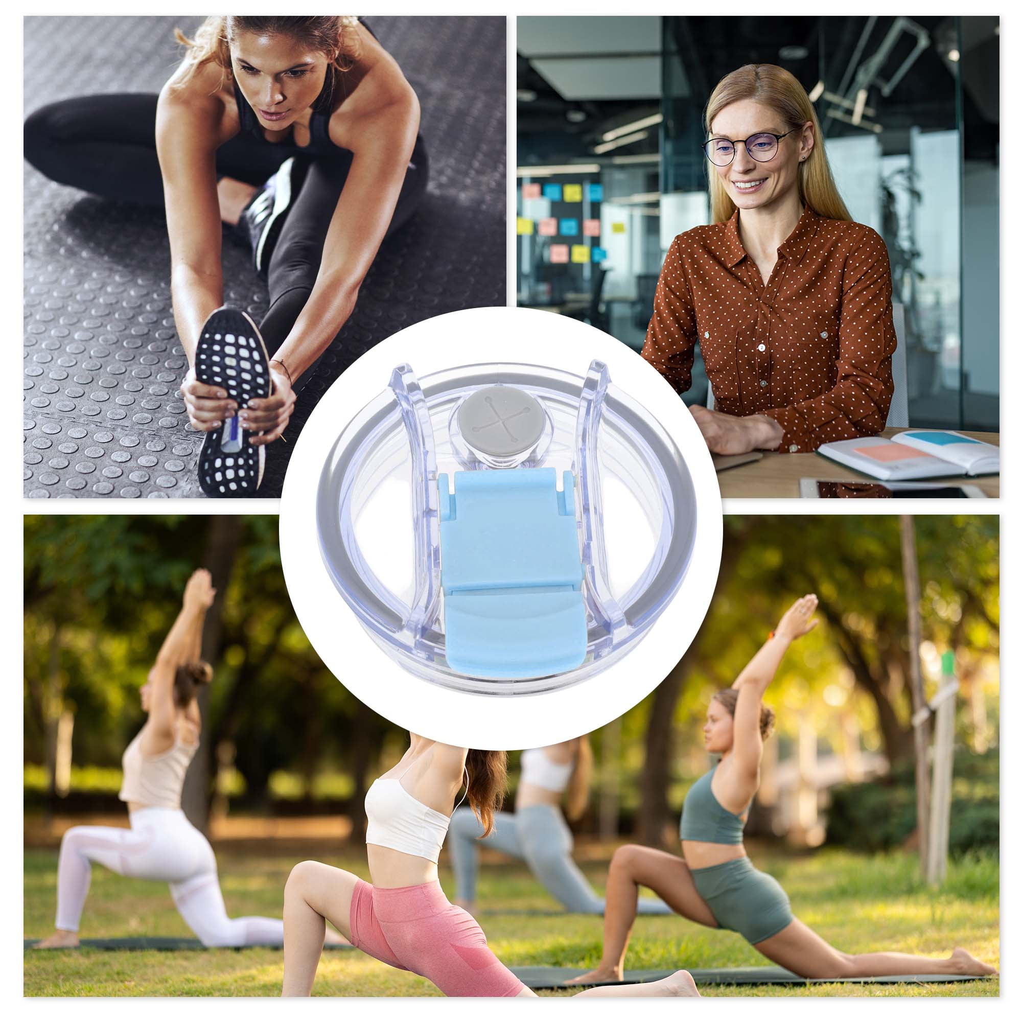 Unique Bargains 1 Pc Washable Tumbler Lid Blue