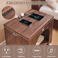 thumbnail image 4 of SinCiDo Modern Arched Nightstands Set of 2 with Charging Station, Bedside Table with Open Shelf Storage for Bedroom, Living Room, 4 of 7