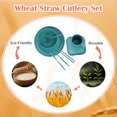 Bocaoying Unbreakable Reusable Lightweight Wheat Straw Dinnerware Sets for 4, 36 Piece