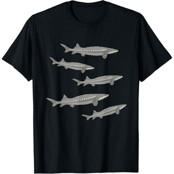 Playful Comfort Tee - School of White Sturgeon Fish-ing Freshwater Angler Gift T-Shirt