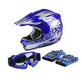 thumbnail image 1 of Casco XFMT DOT Youth Kids Motocross Offroad Blue Skull XL, 1 of 9