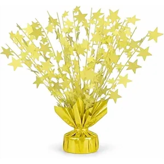 PMU Bursting Star Centerpiece- Yellow Neon Macaron Balloon Weights, table Centerpiece for Graduation, Birthdays, Halloween, Veterans, Party & Independence Day Celebration-15in / 7.34cm
