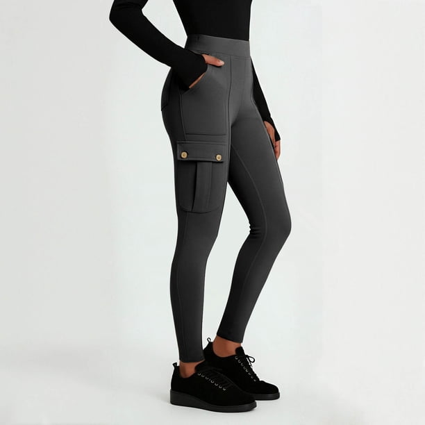 TaTaai Women's High Waisted Yoga Pants with Five Pockets Elastic Waistband Long Pants Non See Through Tummy Control Athletic Gym Workout Running Casual Lounge Gift