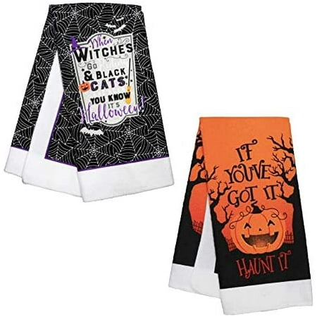 

Happy Halloween Towels Set Of 2 | Halloween Towels | Halloween Kitchen Towels | Halloween Hand Towels For Bathroom | Halloween Kitchen Towel Set | Decorative Towels Kitchen Witches Haunt It Pumpkin