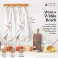 thumbnail image 3 of HEIRLOOM COMFORT Brown and White Cotton Kitchen Towels 5 Pack, Waffle Weave, 16x26 Inch, Super Absorbent, Reversible, Quick Dry Dishcloths for Drying Dishes, Cleaning, Reusable, Everyday Use, 3 of 7