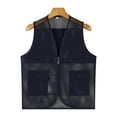 thumbnail image 3 of inlzdz Kids Boys Girls Volunteer Vest Zipper V Neck Sleeveless Tops Mesh Jacket School Camp Black 150, 3 of 5