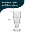 thumbnail image 3 of Libbey Fountain Shoppe Milkshake Glasses - Classic Old Fashioned Rootbeer Float Glasses Set of 6 - Tall for Ice Cream Sundaes,Smoothies & More, 3 of 6