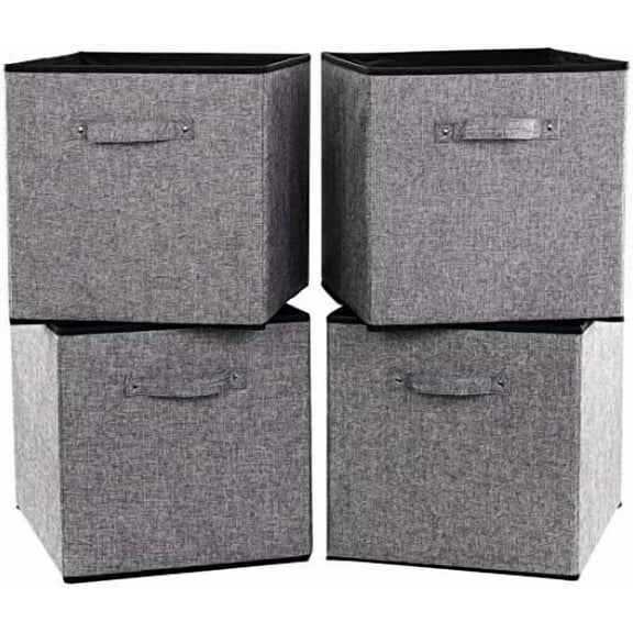 Cube Storage Bins, 13x15x13 inch Stroage Bin,4-Pack Large Storage Boxes with Handle for Organizing Shelf,Nurery,Home,Colset$$Home Decor, Kitchen, & Other