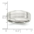 thumbnail image 2 of 925 Sterling Silver 7mm Brushed Fancy Band Ring Size 7.5 Ring for Women and Men, 2 of 2