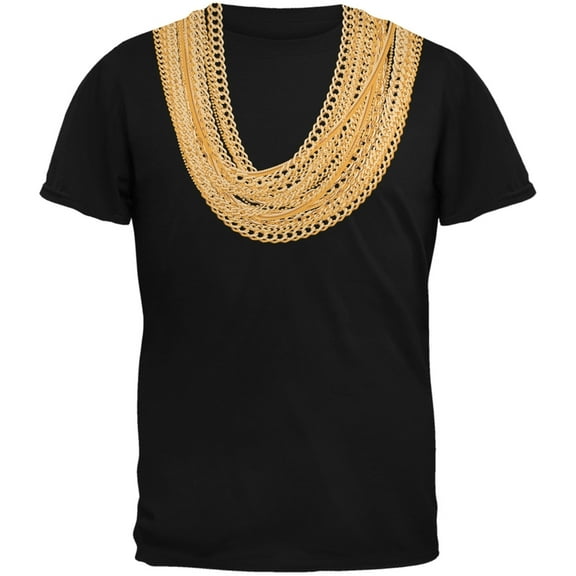Gold Chains Black Youth T-Shirt - Youth Medium