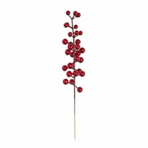 HCTSHG Artificial Berry Stems Branches, Fake Burgundy Berry Picks Holly Berries for Christmas Tree Xmas Valenintes Wreath Decorations Floral Arrangements Home Holiday DIY Crafts Decor