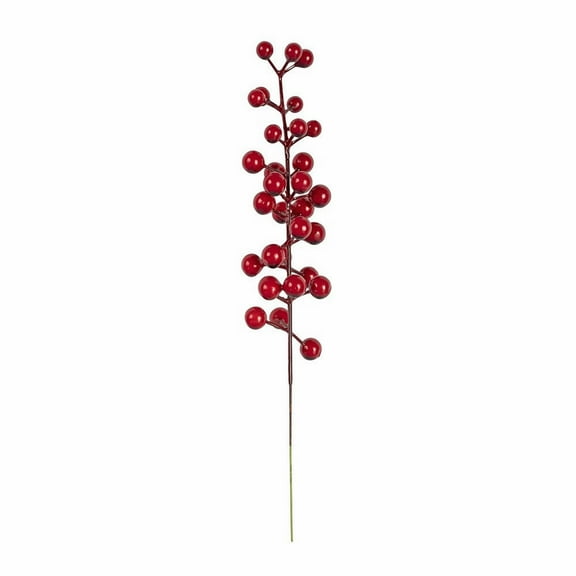 1Pc Christmas Berry Stems, Artificial Holly Berries, 9.8 Inch Christmas Berry Picks, Berry Branches Ornaments for Christmas Tree Decorations DIY Crafts Xmas Wreath Wedding Holiday Home Decor
