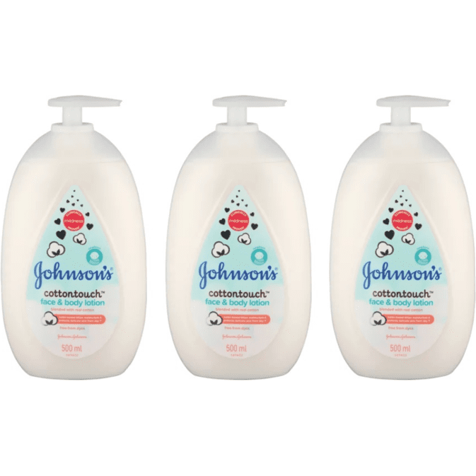 Johnson's CottonTouch Newborn Baby Face and Body Lotion With Pump