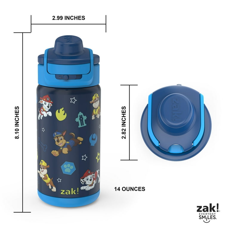 Zak! Bluey Antimicrobial Stainless Steel Double Wall Vacuum Lincoln Straw Bottle - 14 oz