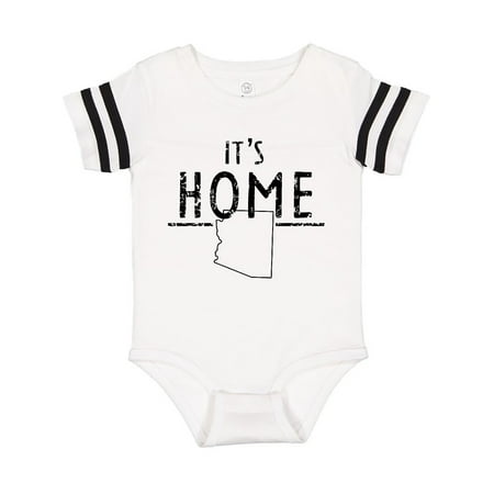 

Inktastic It s Home- Arizona State Outline Distressed Text Gift Baby Boy or Baby Girl Bodysuit