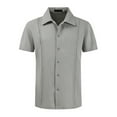 thumbnail image 6 of Mens Cuban Guayabera Shirts Short Sleeve Button Down Shirts for Men Summer Beach Wedding, 6 of 8