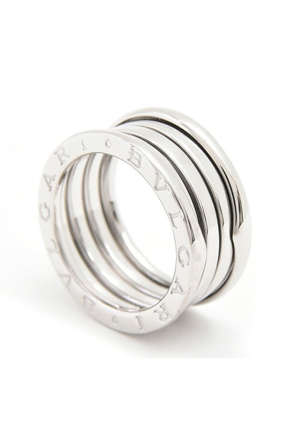 Pre-Owned BVLGARI B-ZERO1 Ring for Men and Women, Sizes 55 13.5, White Gold, 750WG (Good)