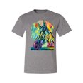 thumbnail image 2 of Colorful Horse Head Animal Lover Men's Graphic T-Shirt, Heather Grey, 2XL, 2 of 3
