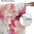 thumbnail image 6 of Watercolor Floral Curtains, Leafy Floral Nature Pattern Illustration Style Art Home Decor, Blackout Curtains for Bedroom Living Room, 2 Panel Set,42X54 Inch, 6 of 6