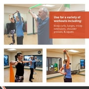 Body Sport Latex-Free Bulk-Packaged Exercise Bands, 50 yd., Heavy Medium, Green