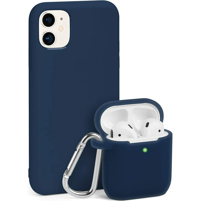 iPhone 11 Case and Airpods Case Same Color Bundle Set, Silicone