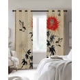 thumbnail image 2 of Blackout Curtains for Bedroom, Retro Flower Bird, Room Darkening Window Drapes for Living Room, Classical Spring Summer Plant Thermal Insulated Grommet Curtains, 27.5x39 inch, 2 Panels, 2 of 9