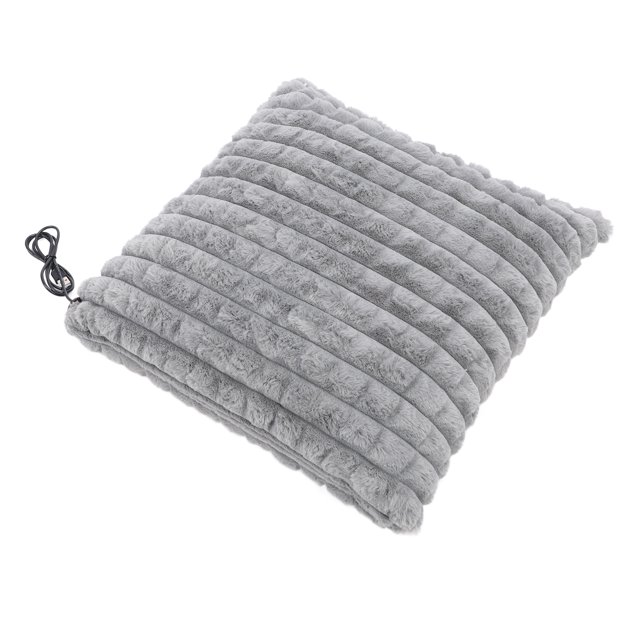 USB Heating Chair Pillow, Comfortable Fit Convenient Zipper Heating Sleep Pillow Efficient 5V Heated Cushion Skin Friendly for Home
