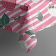 thumbnail image 5 of Strawberry Plants Fruit Leaf Stripe Square Tablecloth,Waterproof Square Table Cover,Wipeable Spillproof Washable Table Cover for Home Kitchen Party Decor 42"X42"(107x107cm), 5 of 6