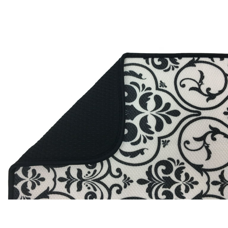 enVision Home Dish Drying Mat, Black, 16 × 18