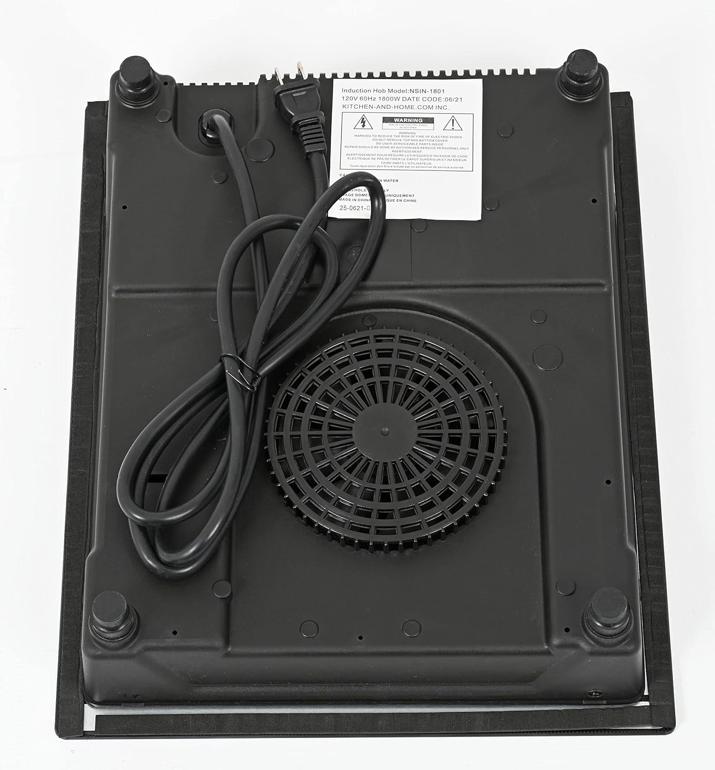 K&H Single Portable Burner Built-in Induction Electric Stove Top Sensor Touch Ceramic Cooktop Plug in Hot Plate 120V 1800W SIN-1801
