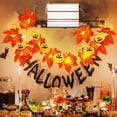thumbnail image 5 of YIMWNYI Halloween LED String Lights with Maple Leaves and Pumpkins, Decorative Lights for Home and Party, Waterproof Battery-Operated Fall Garland for Courtyard, Fireplace, and Indoor Decorations, 5 of 6