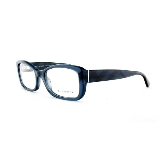 Burberry Women's Rectangular Eyeglass Frames B2130 51mm Transparent Blue